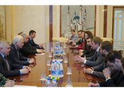Борис Грызлов встретился с Председателем правления молодёжной организации «Движение Первых» Григорием Гуровым.